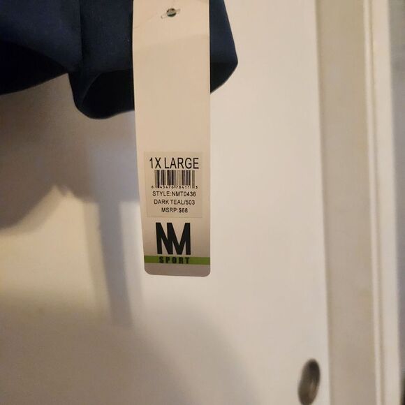 Nicole Miller Sport Scuba Animal Print Striped Sleeve Crewneck Sweatshirt 1X - Picture 5 of 5